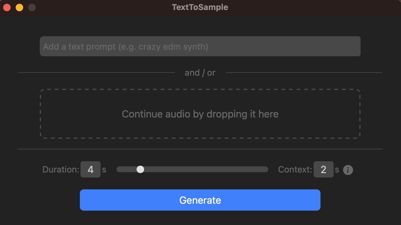 TextToSample demo